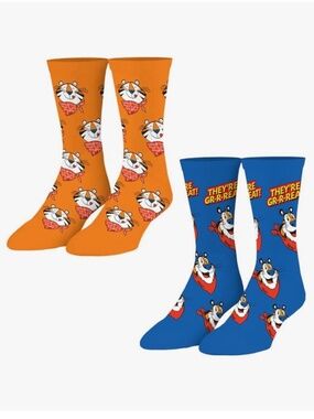Tony The Tiger Socks Frosted Flakes 2 pair crew socks men women